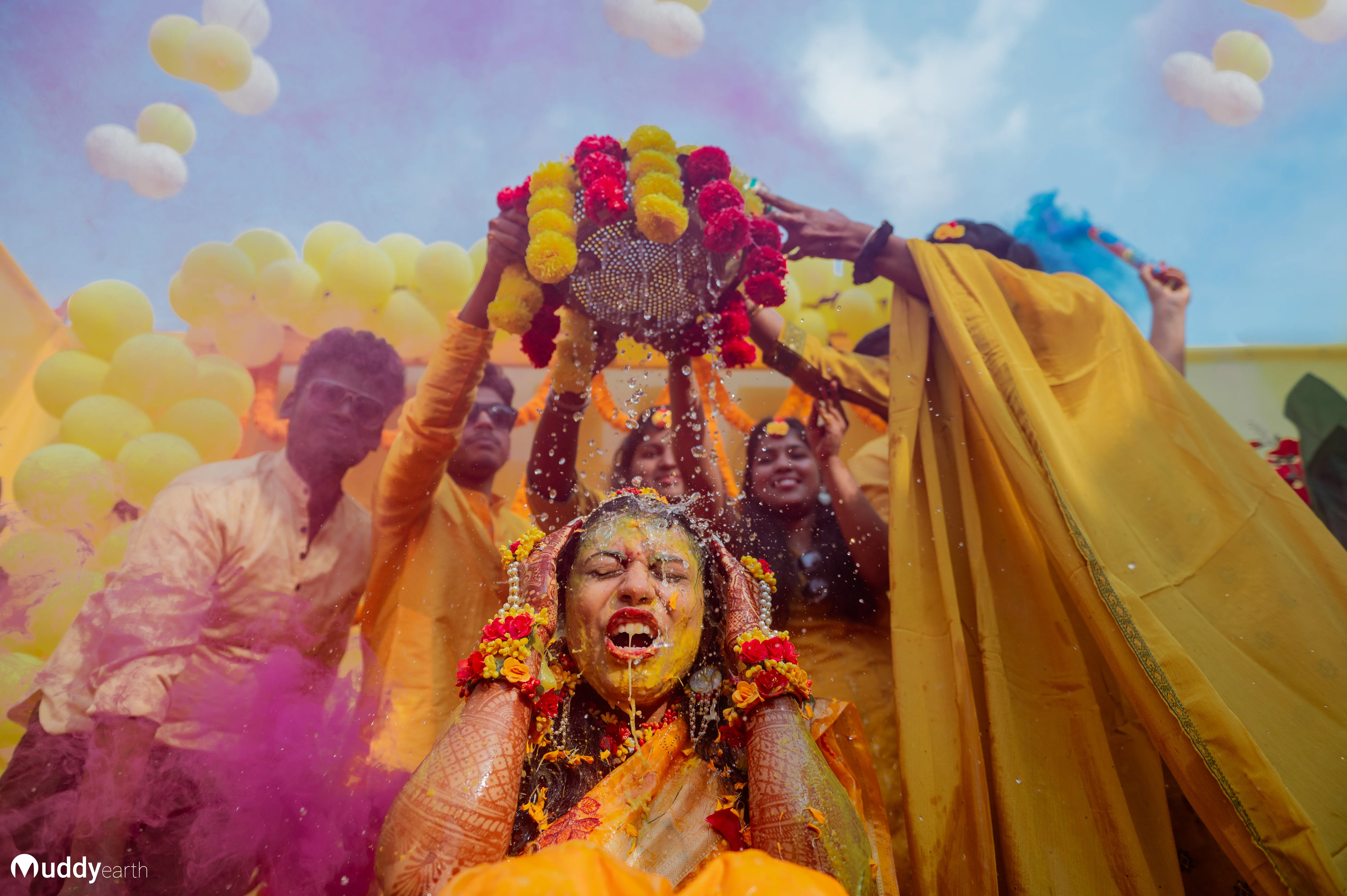 Shadi couple photo Haldi fun Kolkata wedding photography