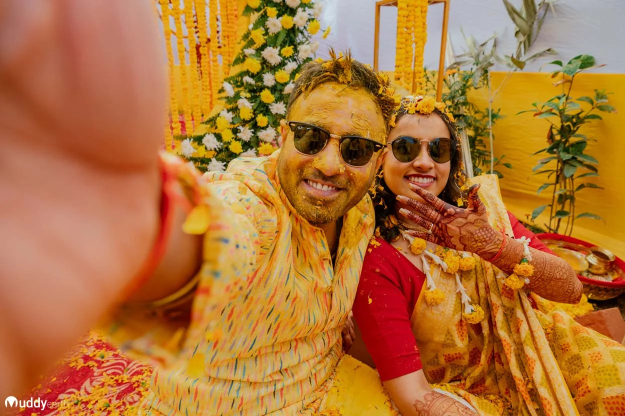 Candid wedding photos Patna groom haldi