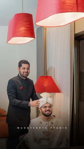 Groom getting ready before wedding ceremony in Kolkata