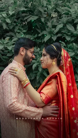 Romantic post wedding couple portrait captured by Kolkata wedding photographer with cinematic lighting