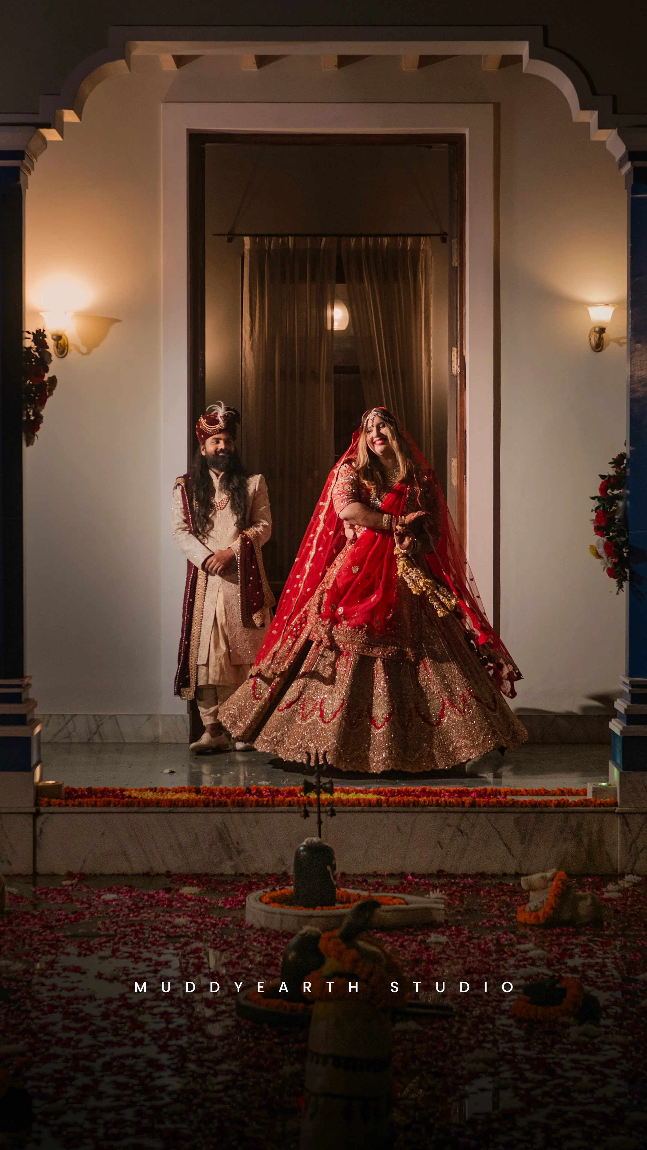 Beautiful bridal entry captured with cinematic lighting
